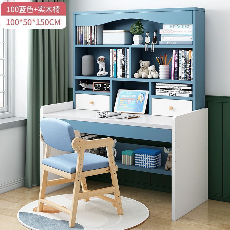 100 블루 + 원목 의자