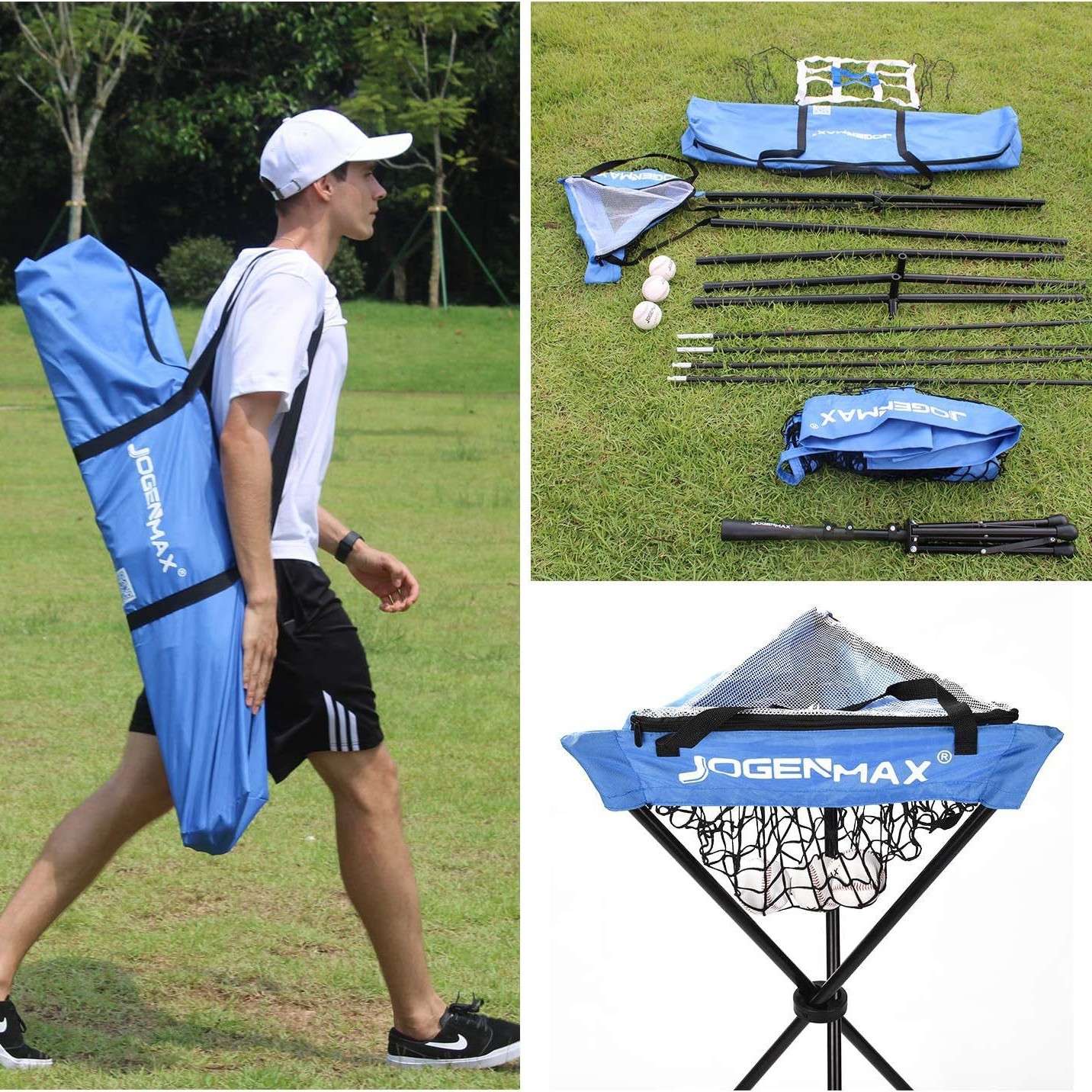 Red de entrenamiento de béisbol de Amazon Red de práctica de ataque Red de bloqueo al aire libre Red de softbol Red de rebote de ataque de 7x7 pies