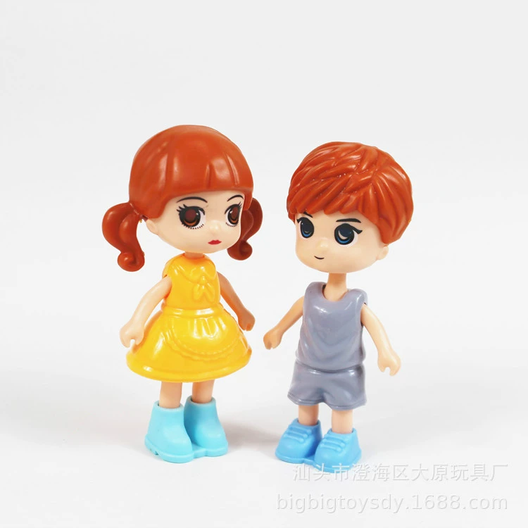 9 см Моделирование мальчик девочка украшение модель торт кукла песок стол кукла маленькая пара детская игрушка фигурка