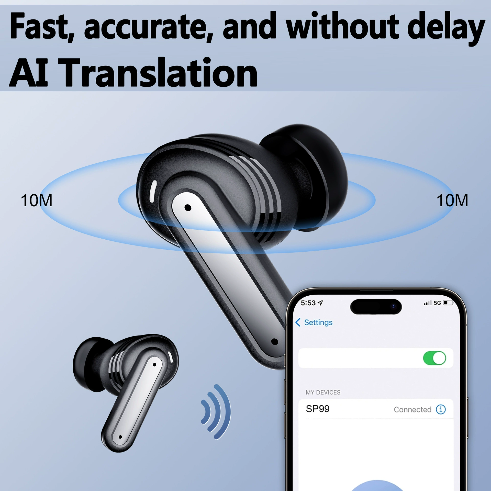 Беспроводные наушники, универсальное устройство, Bluetooth