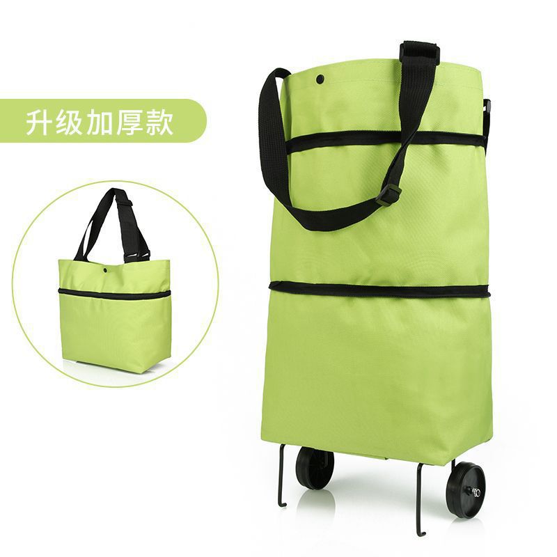 bolsa de compras de verduras de fusión pequeña mano de compras de verduras portátil ligera con ruedas de gran capacidad de compras domésticas ruedas de supermercado