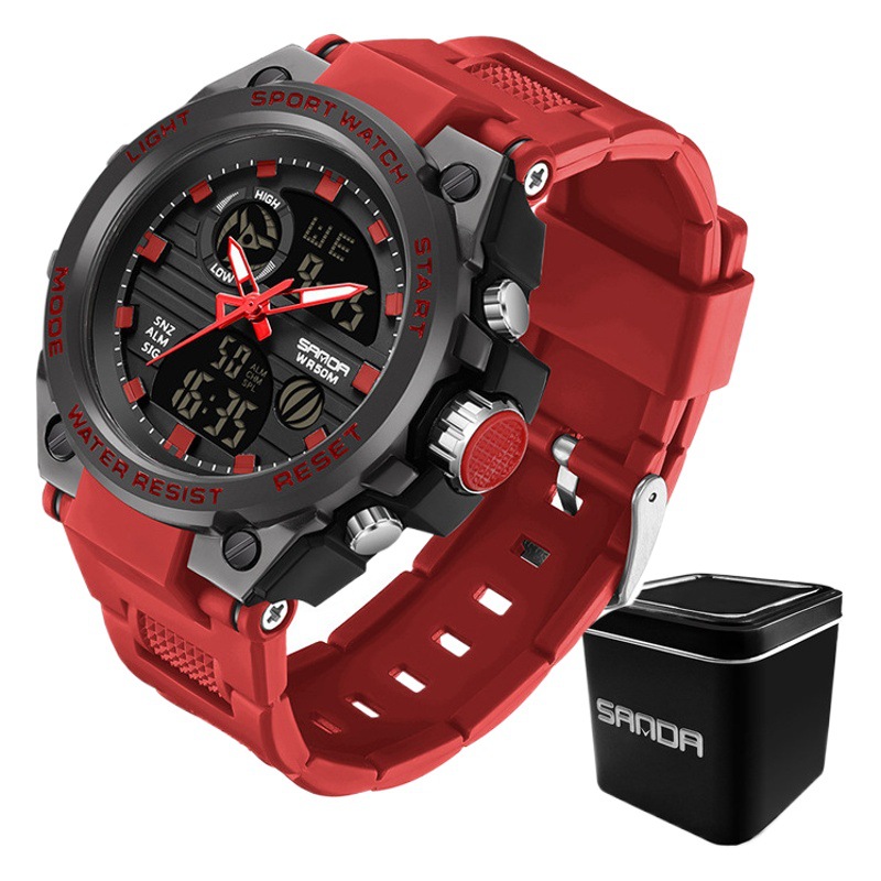 SANDA 739 multifuncional impermeable electrónico impermeable reloj deportivo comercio electrónico transfronterizo etiquetado de entrega de una pieza