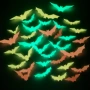 3d立体节日布置夜光蝙蝠