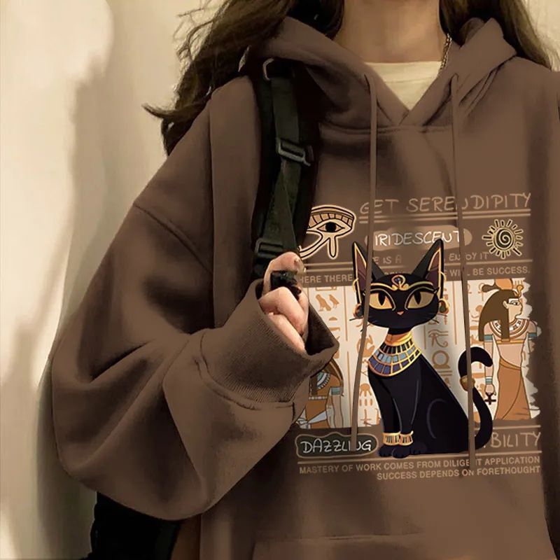 Pure Cotton Hooded Sweatshirt for Women 2026 Spring, Autumn and Winter New Style American Retro Loose Casual Fleece Jacket Top Trendy Men Pure Cotton Hooded Sweatshirt for Women 2026 Spring, Autumn and Winter New Style American Retro Loose Casual Fleece Jacket Top Trendy Men