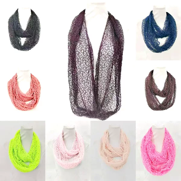 Knitted Scarf with Mesh Pattern, New German Model, Popular Style, Mesh Fabric, Warm and Breathable, in Stock