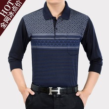 春秋长袖中年男士长袖T恤衫/冬季加厚加绒保暖衣 印花秋衣多款T恤