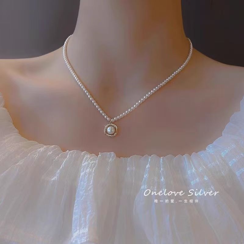 Shijia Millet Bead Pearl Necklace Women's 2025 New Hot Style Accessible Luxury Clavicle Chain Niche Exquisite Trendy Pendant Necklace