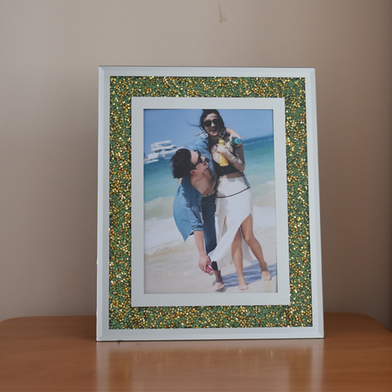 High-end decorative ornaments crystal with k diamond glass photo frame decoration 6-inch 7-inch 8 10-inch A4 authorized certificate frame High-end decorative ornaments crystal with k diamond glass photo frame decoration 6-inch 7-inch 8 10-inch A4 authorized certificate frame