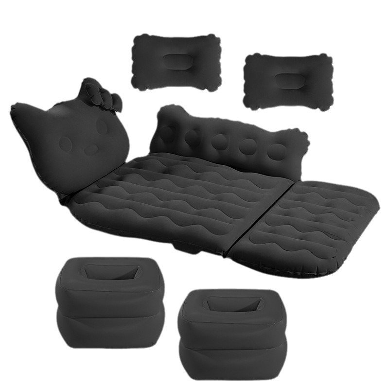 Vehicle-mounted inflatable bed — Qìchē Mattress Foldable - kt-cat-flocking-black
