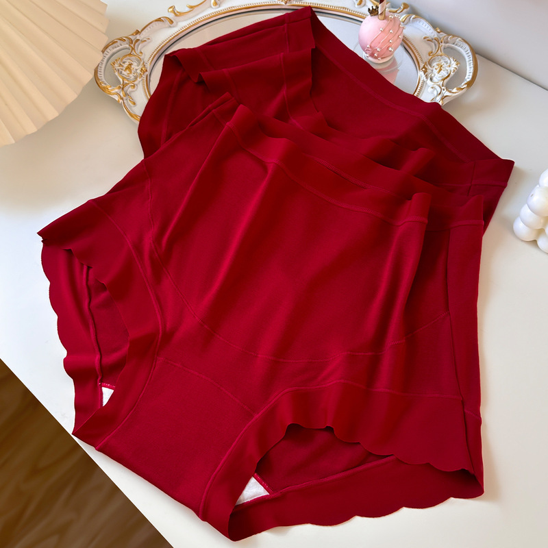 Red Maternity Underwear Modal High-Waisted Belly-Supporting Pregnancy Special Early, Middle and Late Year Red Low-Waisted Shorts