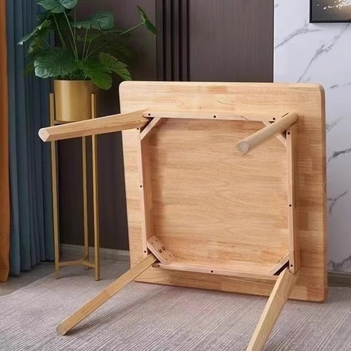 All solid wood square table small table Nordic simple modern small apartment square dining table reception and negotiation table