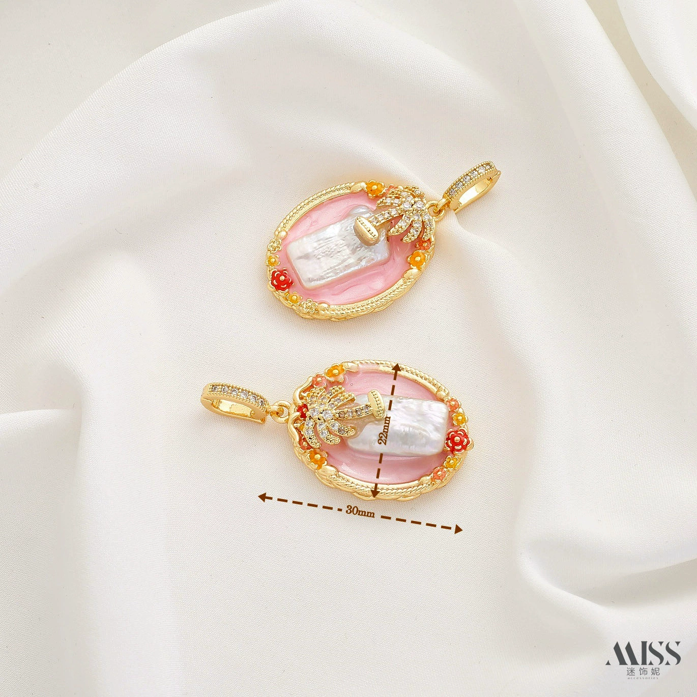 Мод pendant из органического жемчуга, свитер, аксессуар, ручная роспись, цветочная, китайский стиль, стиль высокого качества