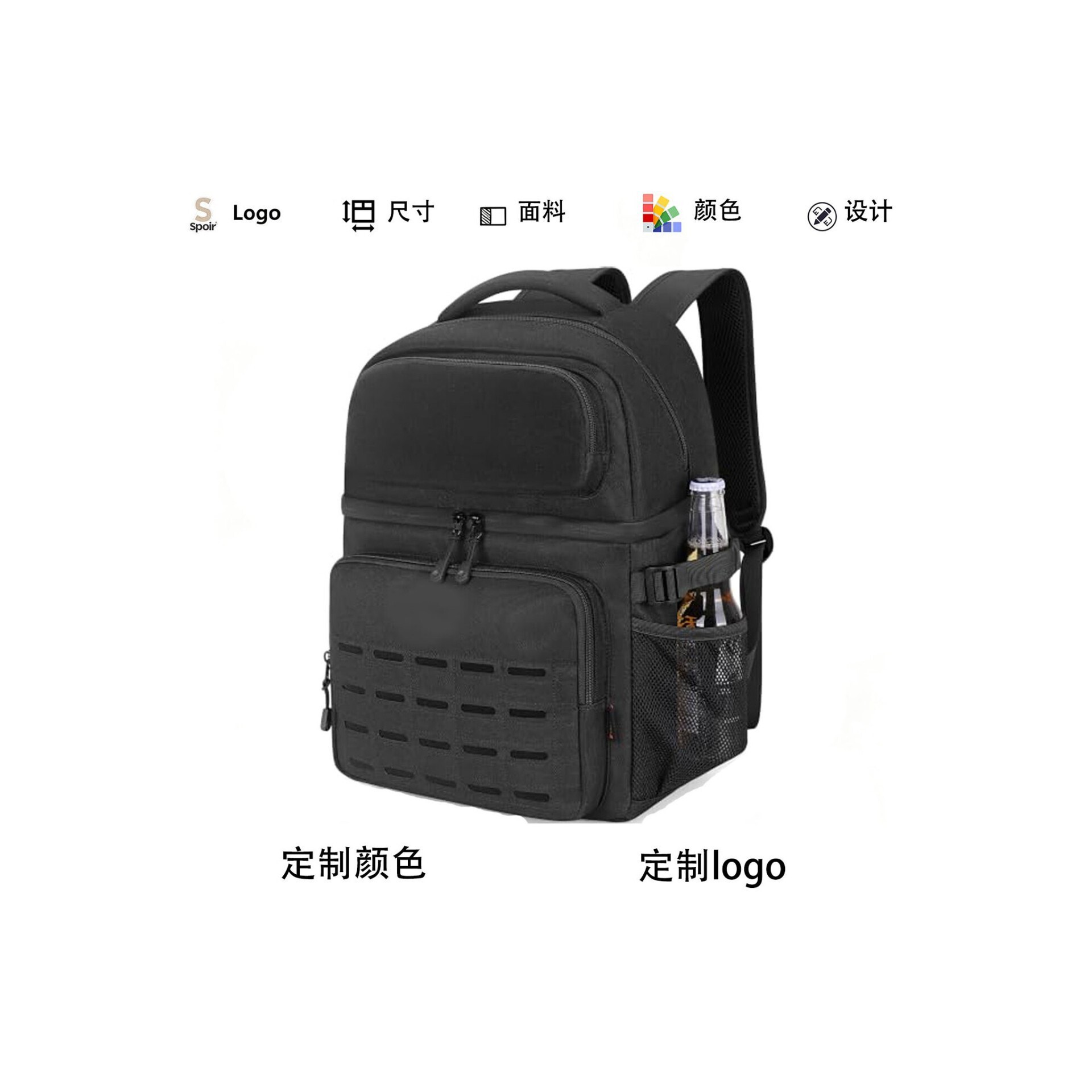 Cross-border tactical backpack, large capacity, waterproof, insulated, suitable for outdoor activities, hiking, and as a tool storage bag for hairdressers