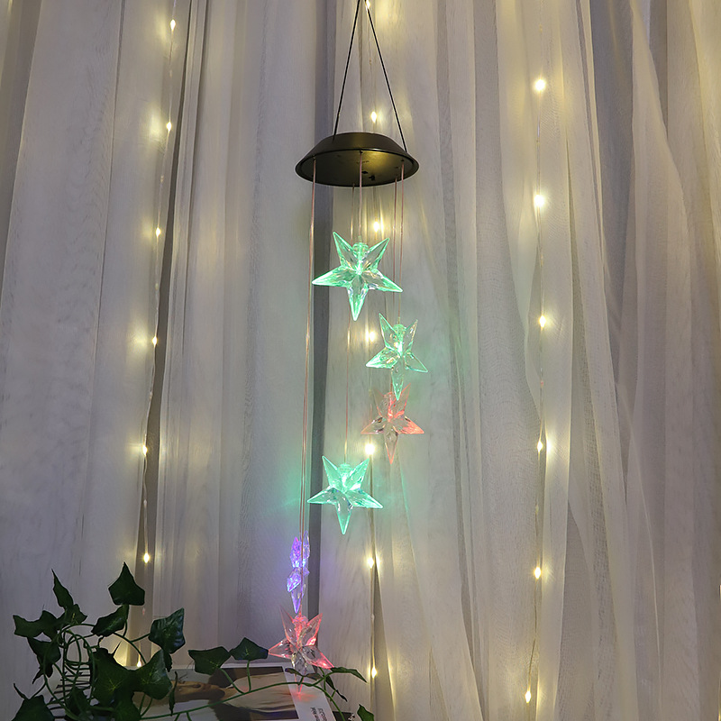 Luces de Navidad, Luces LED de Campanas de Viento, Luces Decorativas para Exteriores, Luces de Bajo Voltaje, Impermeables, Luces de Colores, Luces LED de Cadena de Gran Venta Transfronteriza