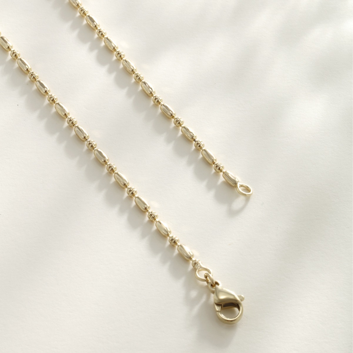 Xuping joyería latón dorado collar de cadena de bambú geométrico estilo europeo y americano simple collar de cadena para mujeres
