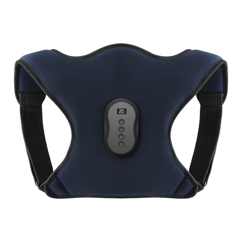 Back massager posture corrector, warming compress, wireless remote option, universal fit