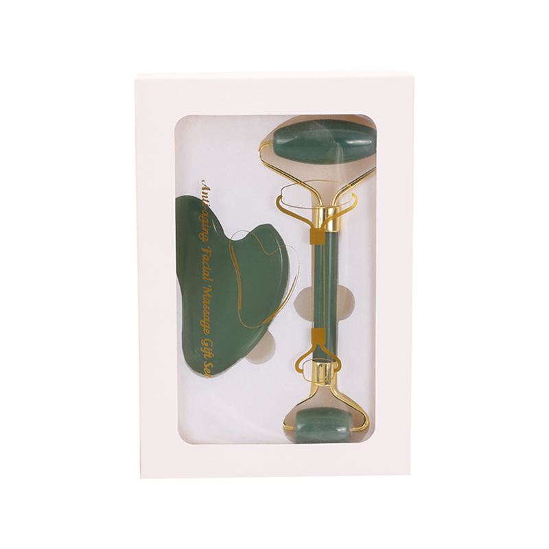 Caja de regalo de masaje facial de rueda de jade natural para masaje de placa de masaje de rueda de jade de suministro directo