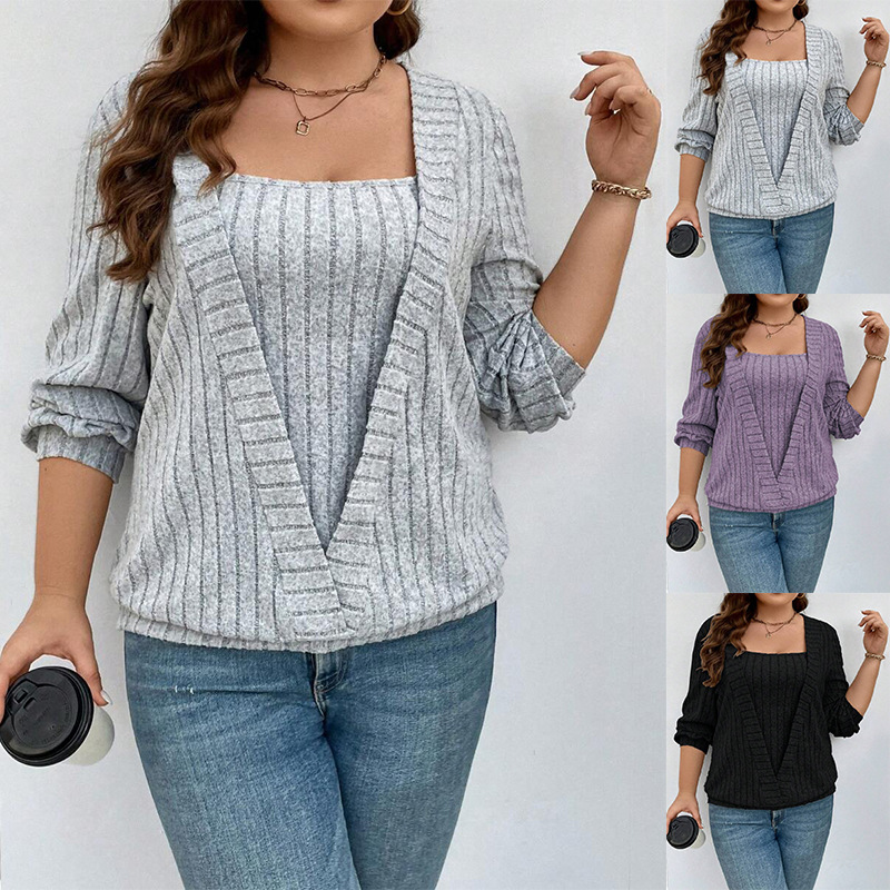 demi-season solid long-sleeve