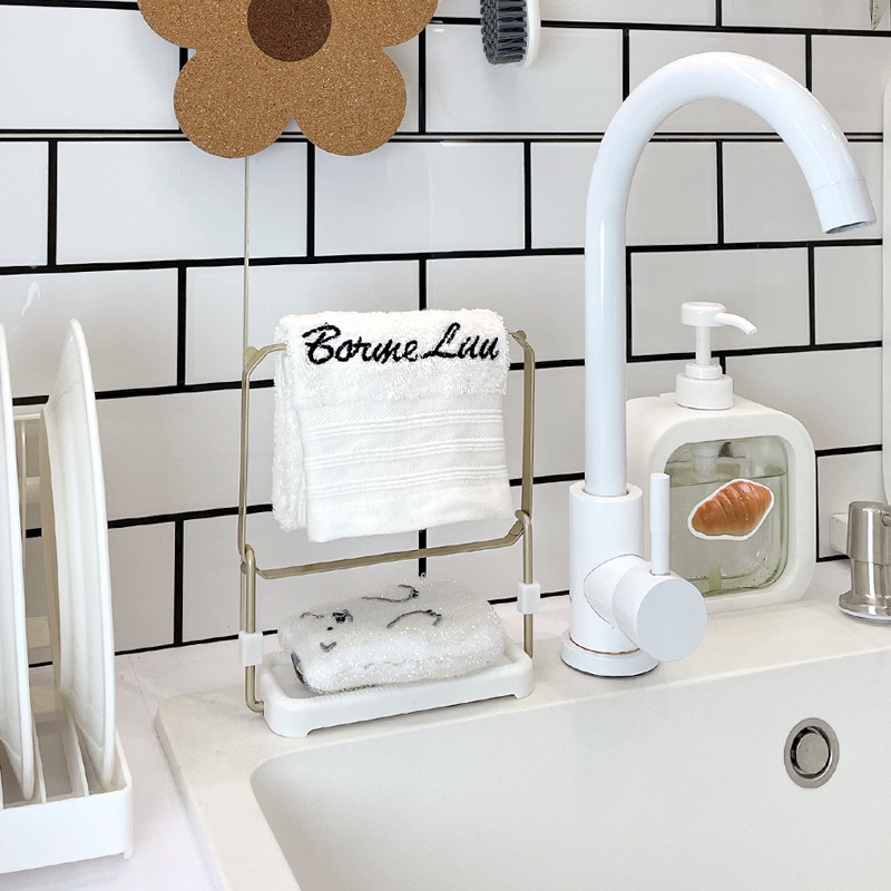 Kitchen Rack Sink Vegetable Washing and Draining Separation Plastic Blue Traceless Creative Multifunctional Dry and Wet Draining Sink Filter Basket