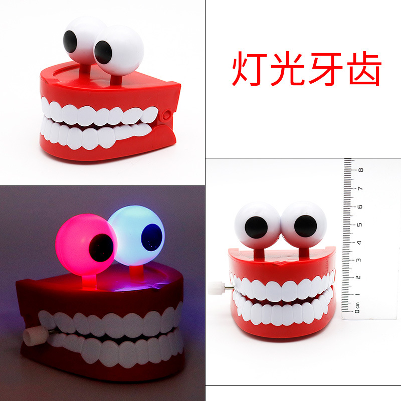 Juguetes dentales dientes de salto juguetes para niños juguetes de relojería dientes en forma de dientes saltando Rana regalos de jardín de infantes