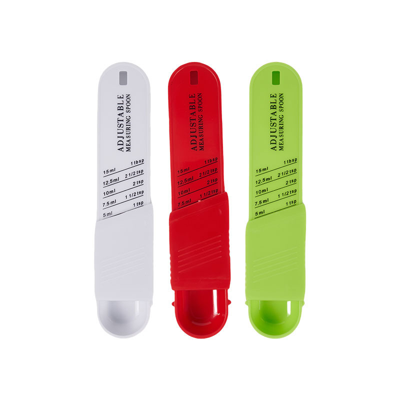Customized Logo Adjustable Plastic Measuring Spoon with Scale for Seasoning, Sugar Powder, Milk Powder, and Coffee