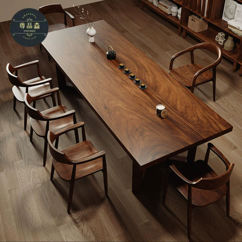 Zunpin Sen, чайный столик и стул из южноамериканского ореха, комбинация из цельного дерева, высококачественный чайный столик, домашний стол для гостиной, кабинета, рабочего стола