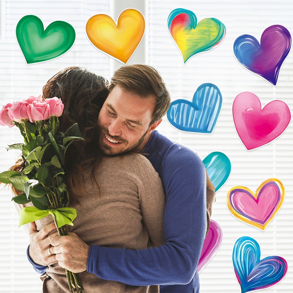 Nuevo día de San Valentín transfronterizo decoración amor parche propuesta de matrimonio decoración de fondo parche en forma de corazón props de fotografía