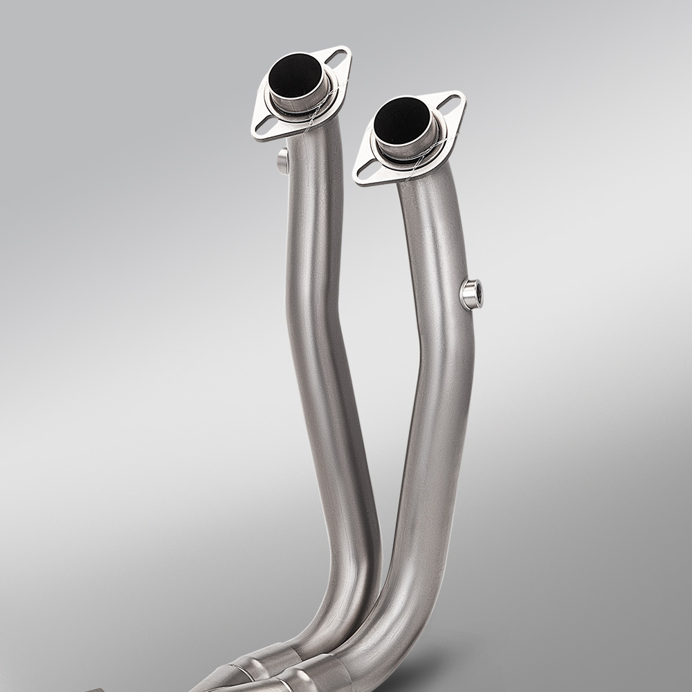 Suitable for Motorcycle Modification, Stainless Steel Split Front Exhaust Pipe to Connect to the Original Rear Section