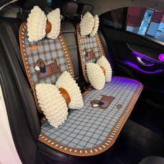 車のクッション四季通用レディースシートクッション夏の通気性が可愛いシートカバー高級感ハーフバッグ新型シートカバー