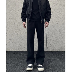マルジェラ風ストレートカーブパンツ、メンズスラックス、大きいサイズ、カジュアルスタイル、メンズロングパンツ、カジュアル、微伸縮性、カジュアル通勤