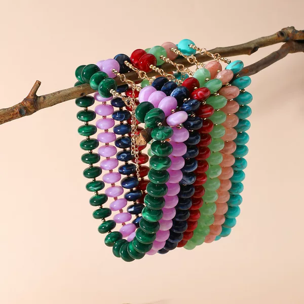European and American Exaggerated Colorful Beaded Necklaces, Retro Ethnic Style Neck Accessories, Niche Design, Stackable and Versatile Necklaces for Women