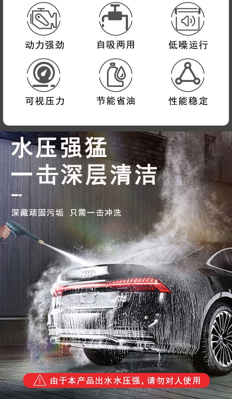 Zongshen Gasoline High-Pressure Cleaning Machine, Commercial High-Power Diesel Car Washing Machine, a Powerful Tool for Washing Cars at Construction Sites, Property Management, and Farms