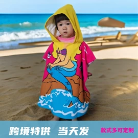 连帽浴巾;浴巾、沙滩巾;干发巾干发帽