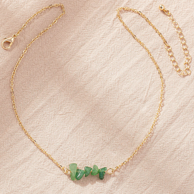 Bohemian Retro Style Irregular Natural Crystal Gravel pendant Necklace