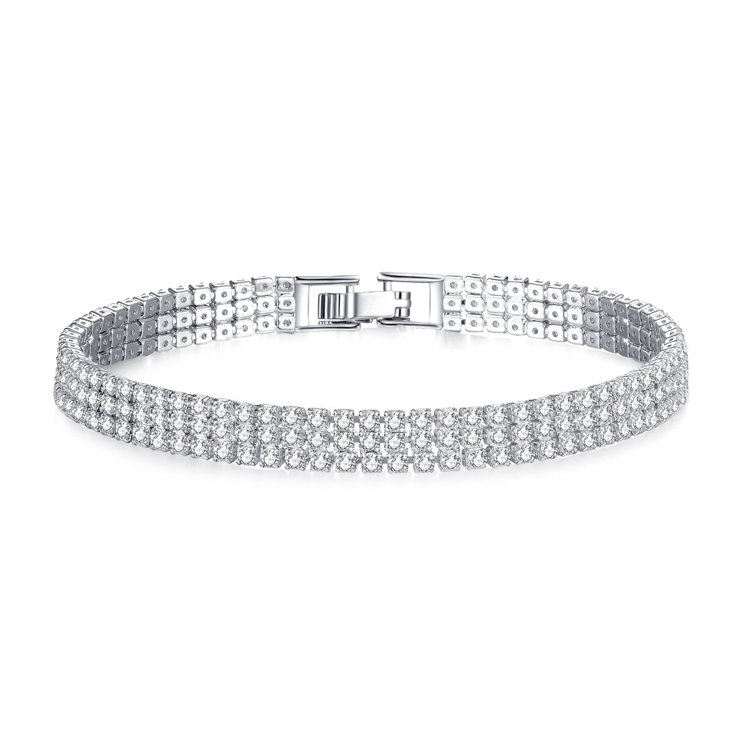 Bracelet en strass élégant bracelet chaîne élastique femme_voghion.com