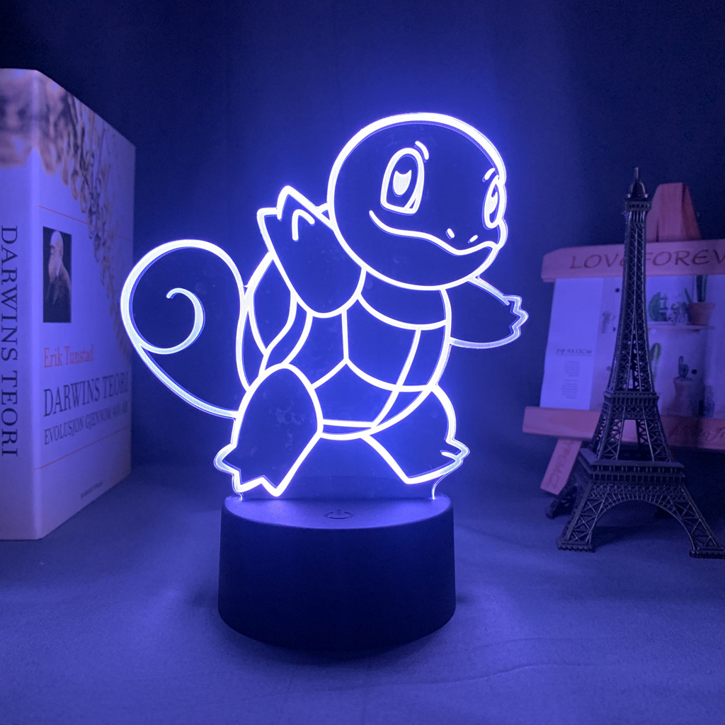 Baokemeng Pikachu 3D luz de la noche LED producto creativo mascota elfo regalo lámpara Mesa mágica bebé