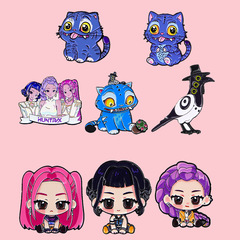 卡通猎魔少女胸针徽章服装背包饰品配饰别针跨境外贸热销合金胸章
