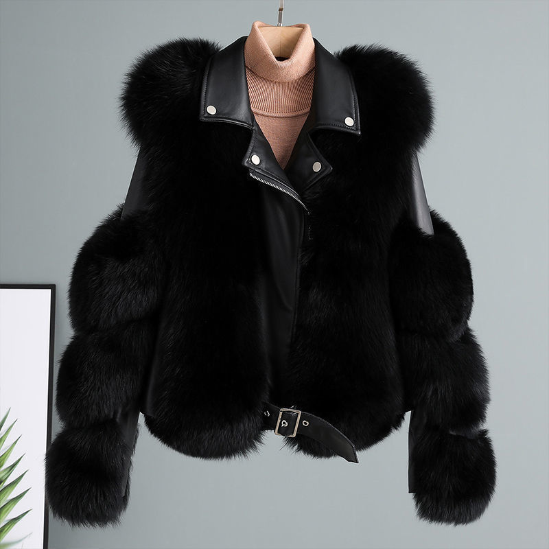 Faux Fur Motorcycle Jacket 4