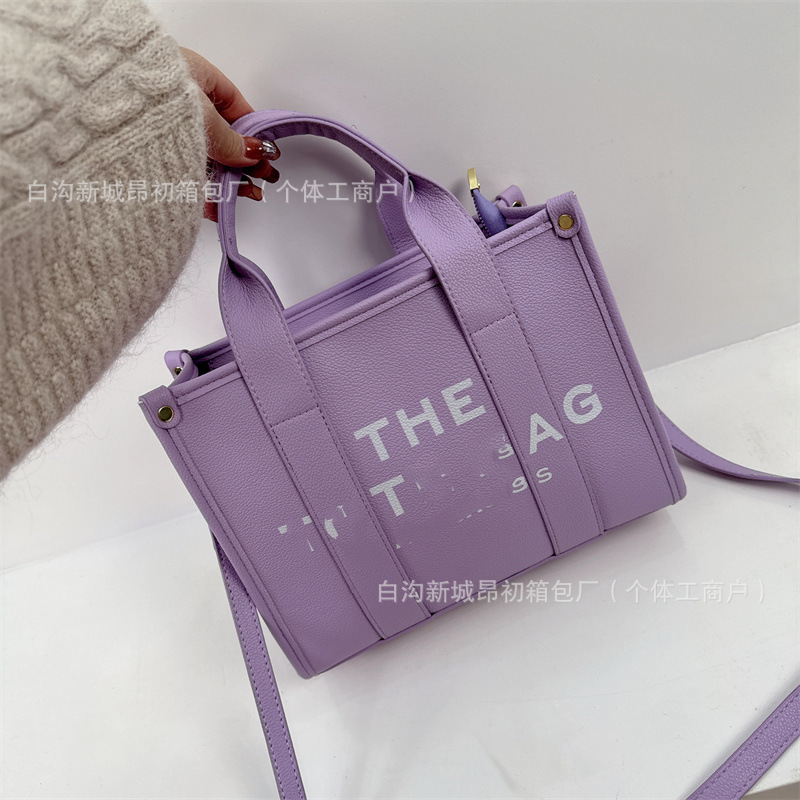 2025跨境Bag新款时尚斜挎包百搭女包手提字母托特包大容量单肩包|undefined