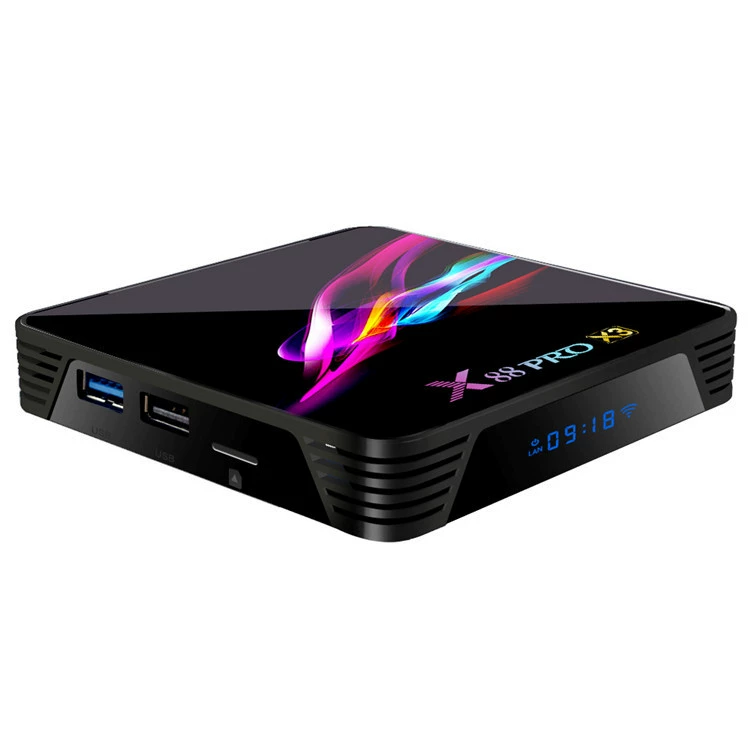 X88 PRO X3 медиаплеер-топбокс Android 9.0 S905X3 4Г/64Г 8K HD сетевой TV-бокс