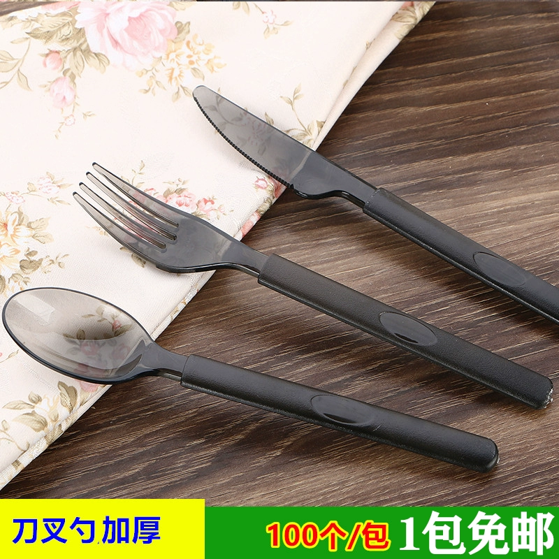 Одноразовая посуда на вынос утолщена салатная вилка независимая высококлассная ложка для стейка западная столовая ложка