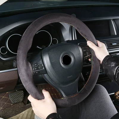 universal real cowhide car — Steering wheel cover