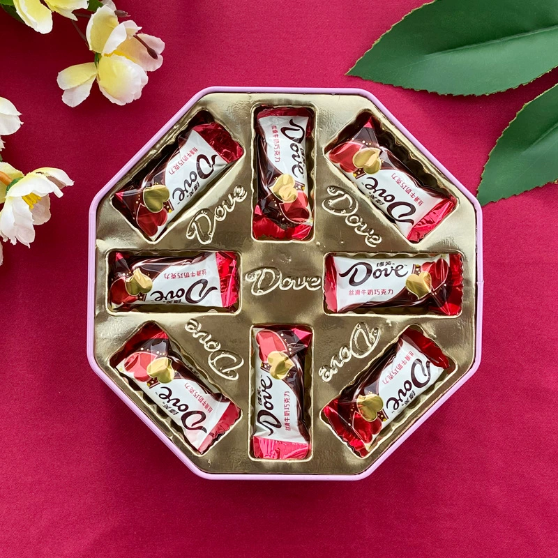 Шоколад Dove/Dove 6 штук в подарочной коробке на помолвление/свадьбу, конфеты полнолуние, сувенир, готовый товар, содержащий сахар