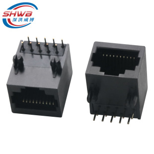 RJ45�W�j�ӿ�ȫ��90�ȶ��w�L17.9MM���� �W�j����10P10C����