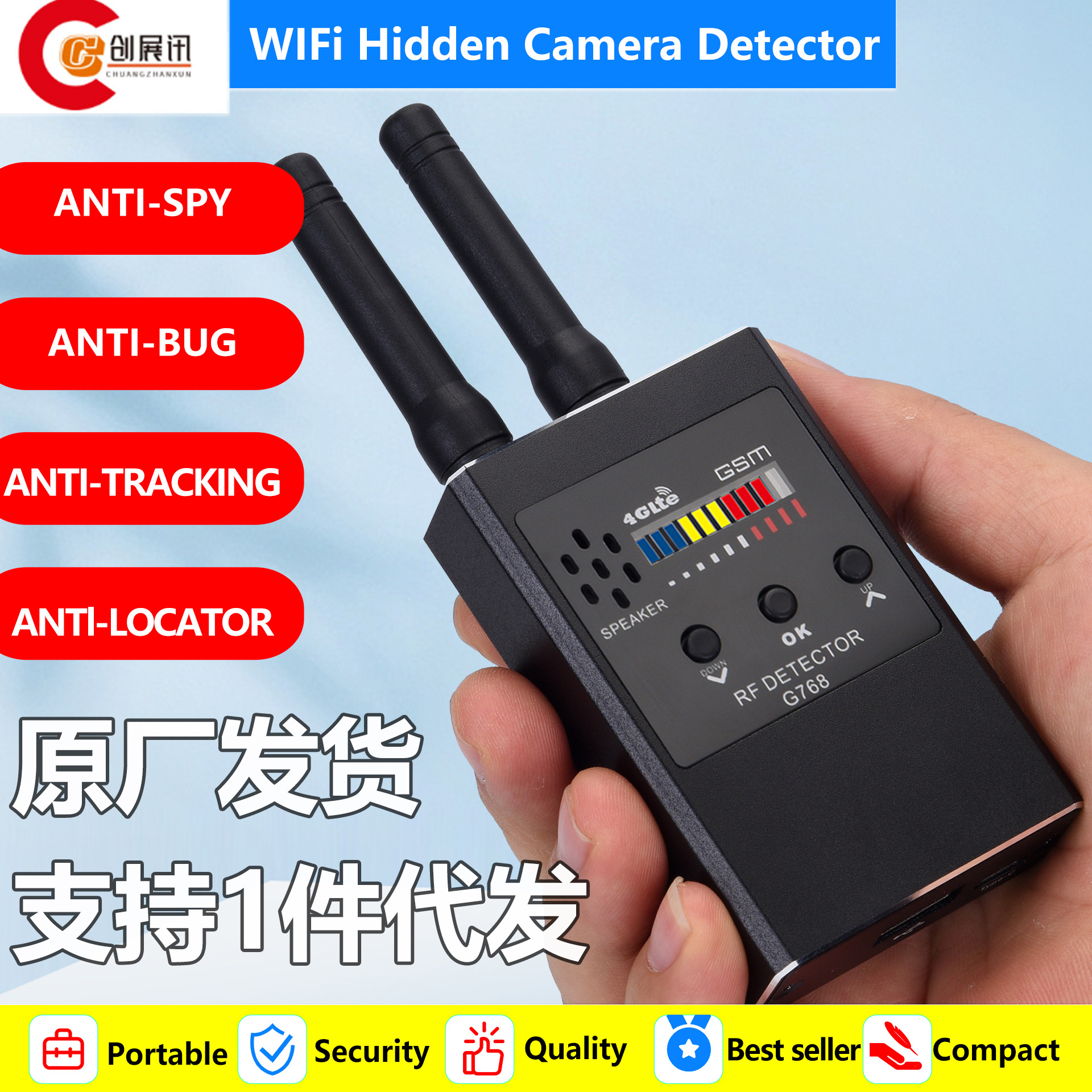 RF Wireless Detector Hidden Camera Finder Audio Bugs Sweeper