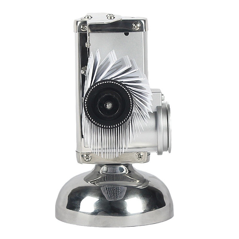 Pequeño equilibrio automático de un solo pie de doble pie Flip reloj escritorio mesita de noche Reloj clásico creativo reloj de péndulo de metal reloj