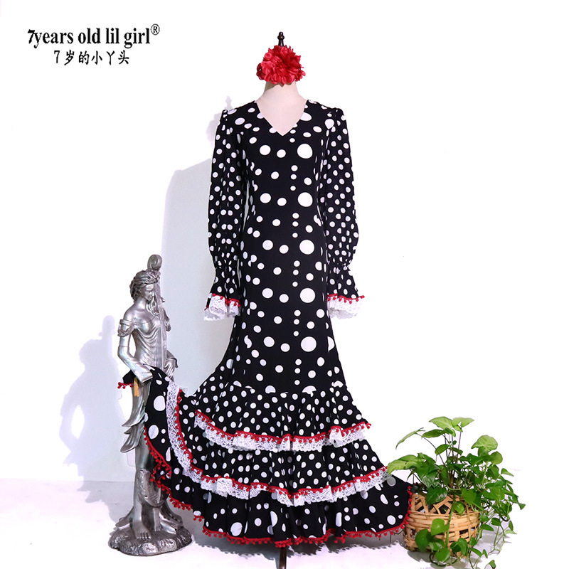Original Brand Flamenco Spanish Dance Dress Dress Performance Dress Dance Skirt Ek12