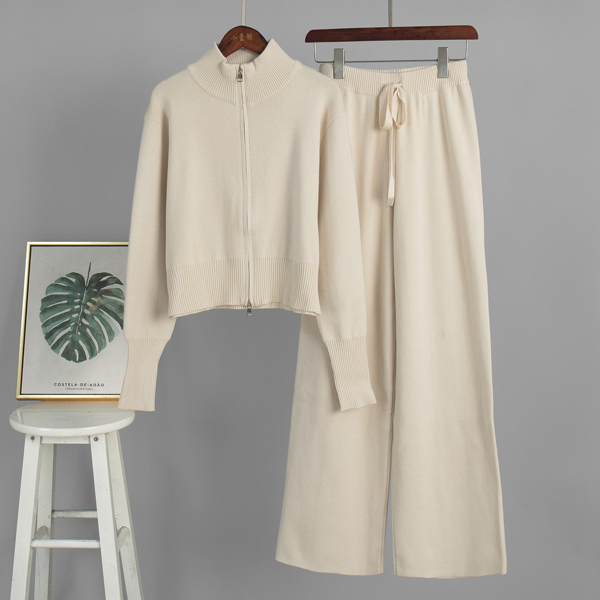 Suéter de punto elegante para mujer con doble cremallera slim_voghion.com
