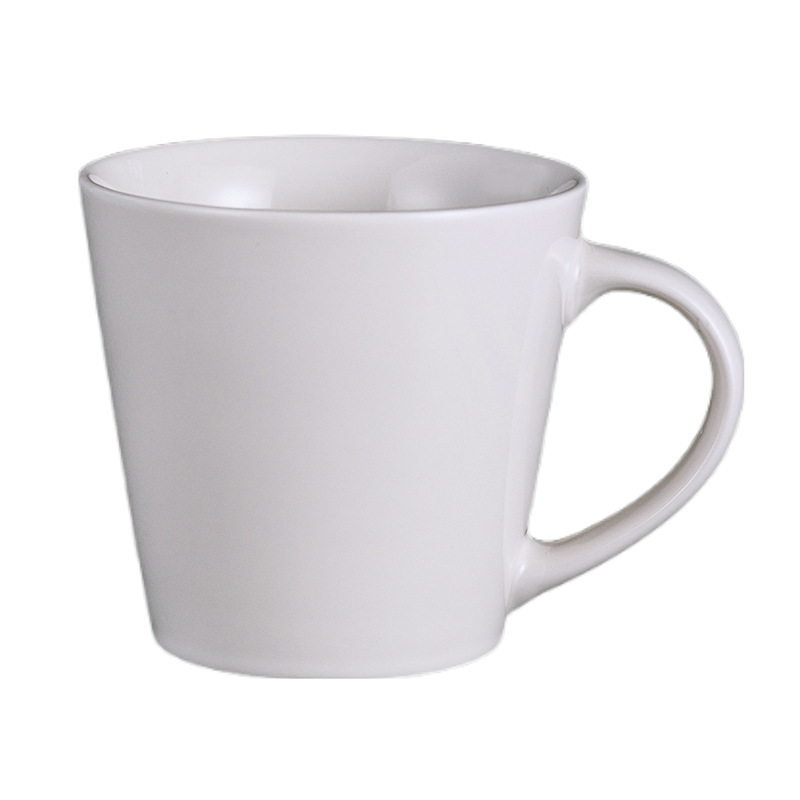 Transfronterizo de Amazon taza blanca taza de alto aspecto creativo Oficina taza de café pareja taza de agua Taza de cerámica
