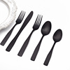 Set, black tableware stainless steel, Amazon, 20 pieces